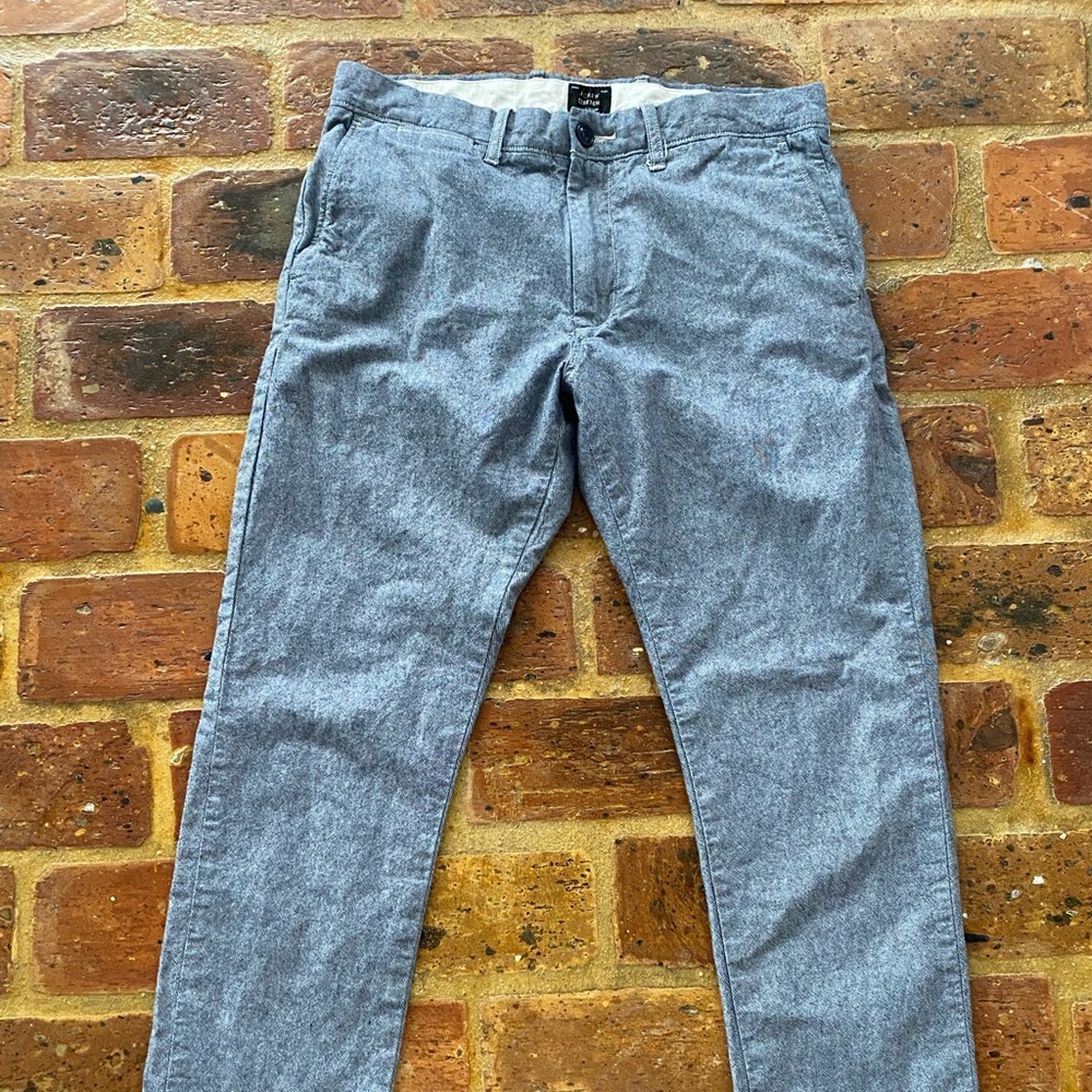 J. Crew slim chambray pants 30x30